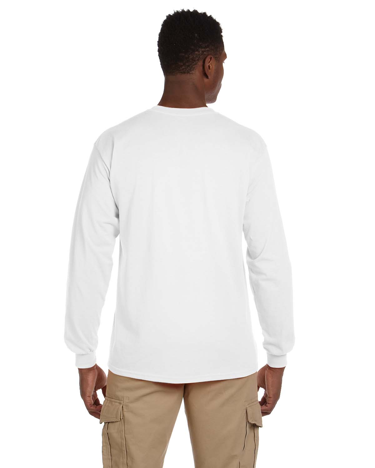 100 Gildan Heavy Cotton White Adult Long Sleeve T-Shirts Bulk Blank Lot S M L XL